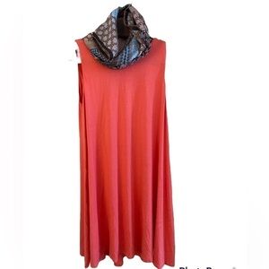 SLEEVELESS Dress With Removable Scarf